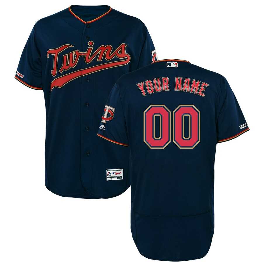 Minnesota Twins Majestic Navy Alternate Collection Flex Base Customized Jersey,We sell and wholesale Minnesota Twins Majestic Navy Alternate Collection Flex Base Customized Jersey on line form chian!